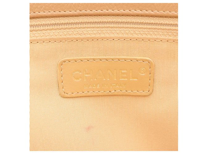 Bolsa Tote de Couro Executive da Chanel Marrom Bege - vista 4