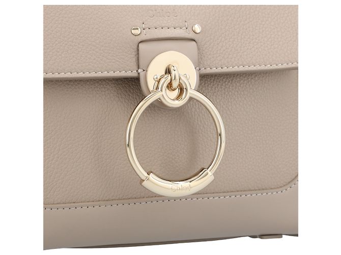 Chloé Mini borsa Tess in pelle grana e morbida Grigio - vista 10