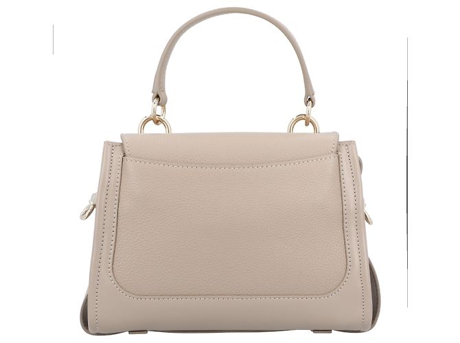 Chloé Mini borsa Tess in pelle grana e morbida Grigio - vista 7