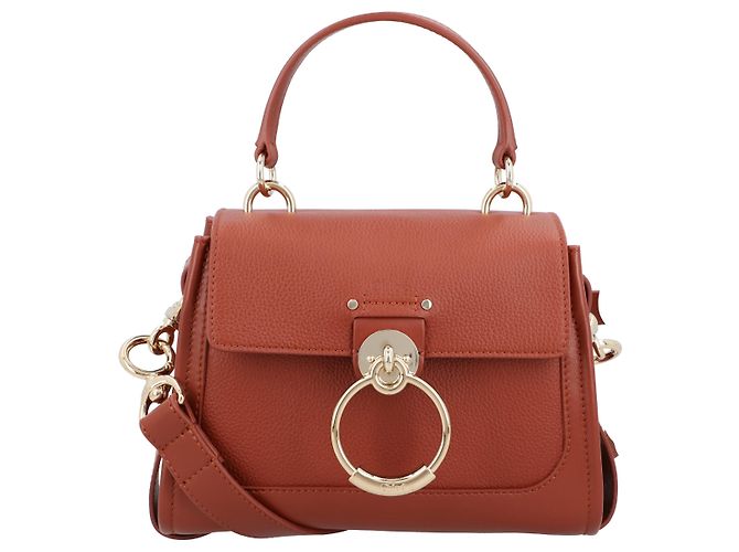Chloé Mini Tess Tagestasche aus genarbtem und weichem Leder - Ansicht 2