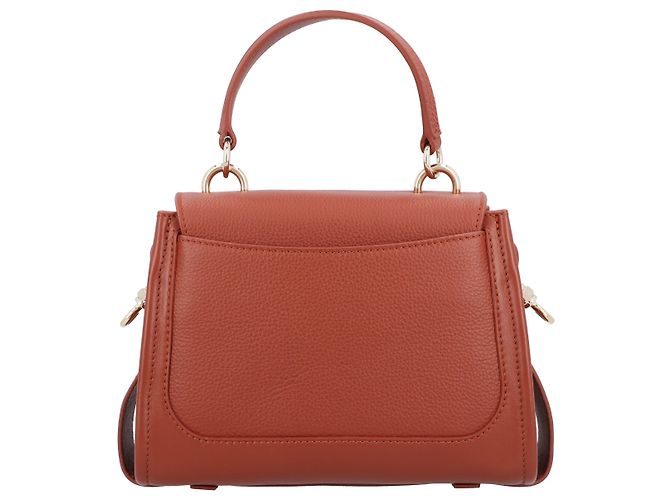 Chloé Mini Tess Tagestasche aus genarbtem und weichem Leder - Ansicht 7