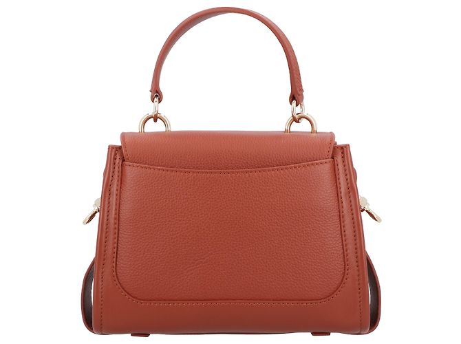 Chloé Mini Tess Tagestasche aus genarbtem und weichem Leder - Ansicht 8