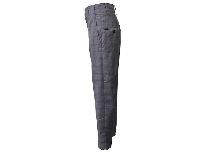 Isabel Marant Etoile Isabel Marant Étoile Plaid Trousers in Grey Wool - view 2