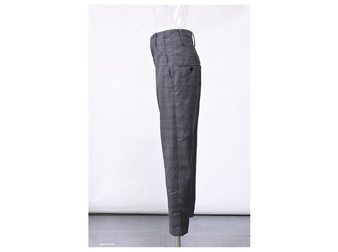 Isabel Marant Etoile Isabel Marant Étoile Plaid Trousers in Grey Wool - view 6