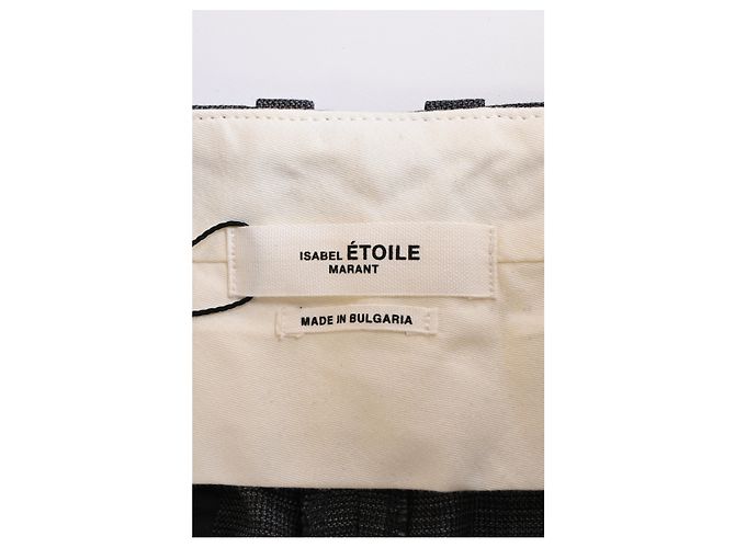 Isabel Marant Etoile Isabel Marant Étoile Plaid Trousers in Grey Wool - view 8
