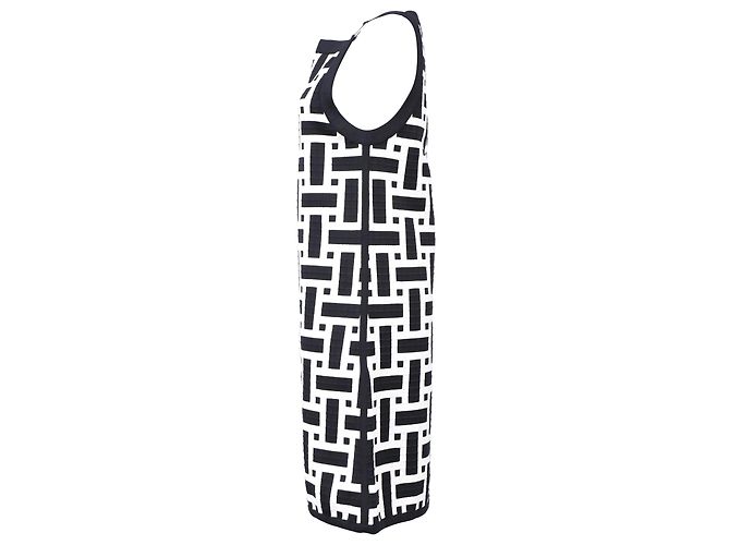 Vestido Mini Geométrico Hermès en Seda Negra - vista 2
