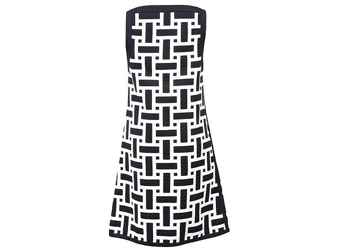 Vestido Mini Geométrico Hermès en Seda Negra - vista 3