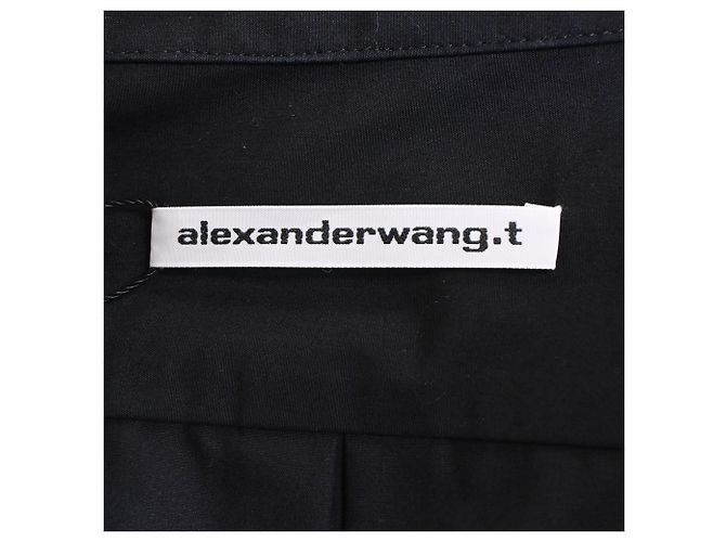 T By Alexander Wang Vestido con cuello torcido T de Alexander Wang en algodón negro - vista 4