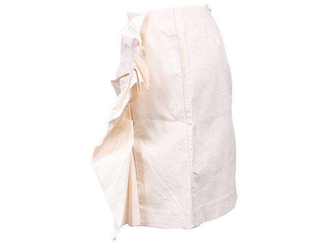 Falda mini de algodón blanco con adornos de volantes de Isabel Marant Crudo - vista 2
