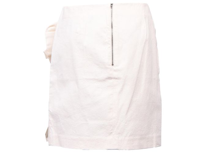 Falda mini de algodón blanco con adornos de volantes de Isabel Marant Crudo - vista 3