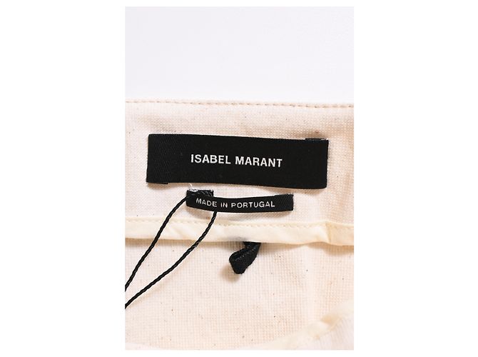 Falda mini de algodón blanco con adornos de volantes de Isabel Marant Crudo - vista 8