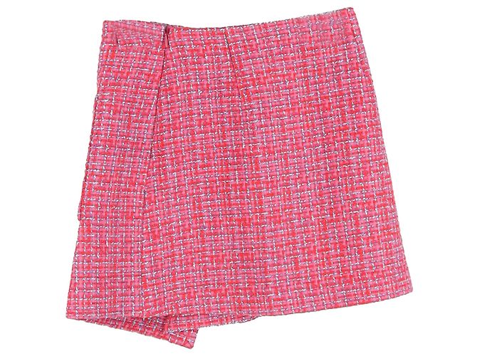 Gonna mini asimmetrica in tweed Maje Jolia in poliamide rosa - vista 2