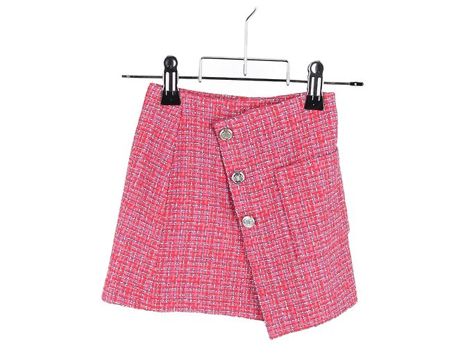 Gonna mini asimmetrica in tweed Maje Jolia in poliamide rosa - vista 4