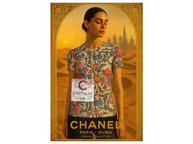 Chanel Camiseta Kaleidoscope CC Logo París / Dubái 38 FR Multicolor - vista 3