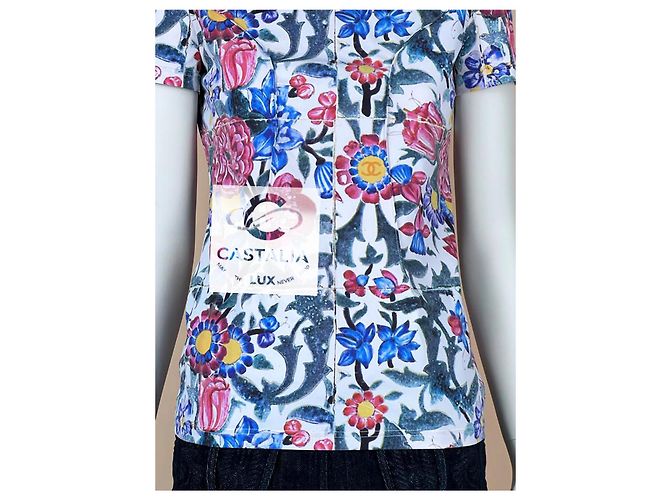 Chanel Camiseta Kaleidoscope CC Logo París / Dubái 38 FR Multicolor - vista 7
