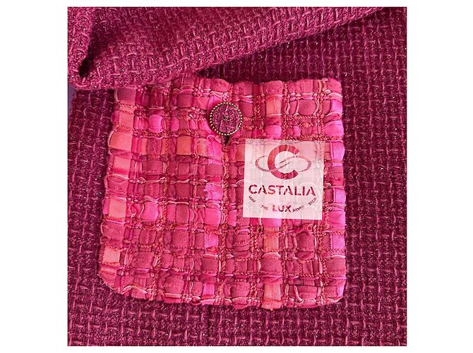 Chanel Chaqueta de tweed a rayas Raspberry 13K$ 42 FR - vista 8