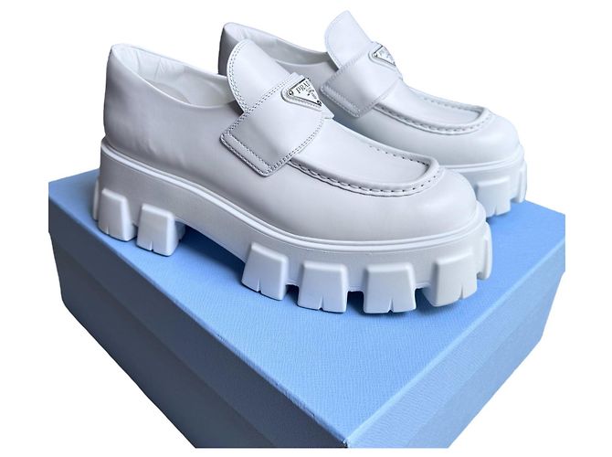 Prada Monolith Slipper Weiß - Ansicht 8
