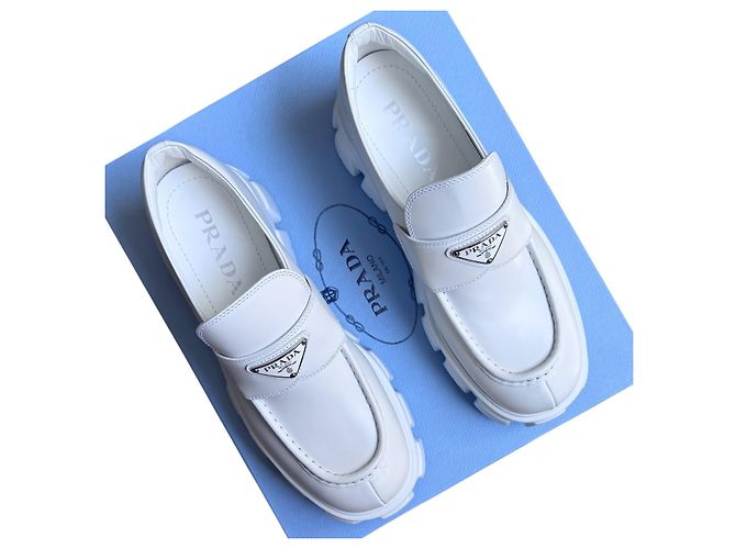 Prada Monolith Slipper Weiß - Ansicht 9