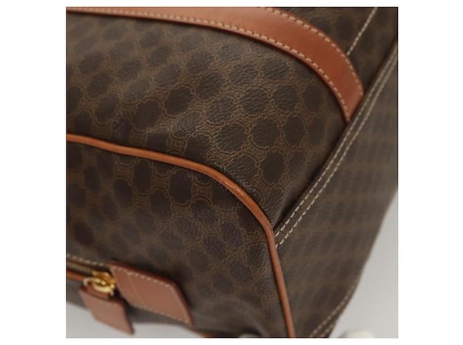 Céline Borsa a mano in tela Macadam CELINE in pelle PVC marrone oro Auth yk18442V D'oro - vista 16