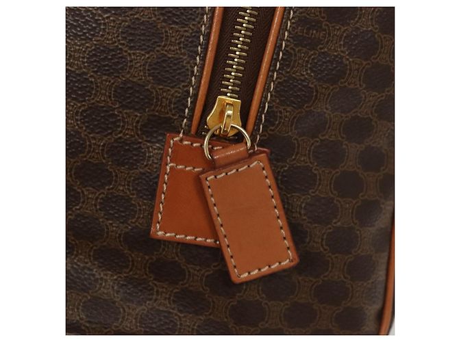 Céline Borsa a mano in tela Macadam CELINE in pelle PVC marrone oro Auth yk18442V D'oro - vista 18