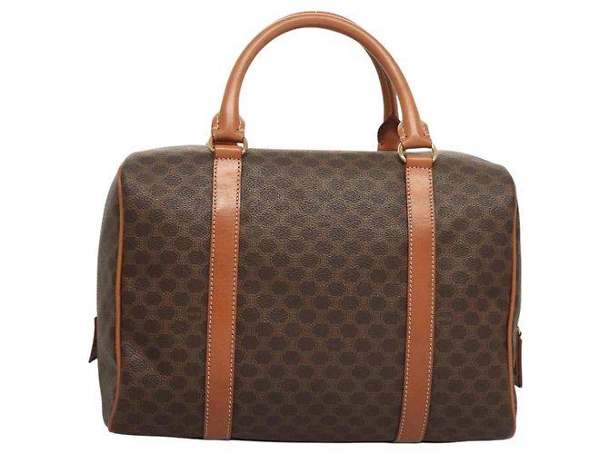 Céline Borsa a mano in tela Macadam CELINE in pelle PVC marrone oro Auth yk18442V D'oro - vista 2