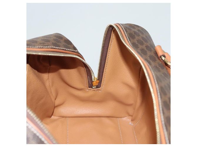 Céline Borsa a mano in tela Macadam CELINE in pelle PVC marrone oro Auth yk18442V D'oro - vista 20