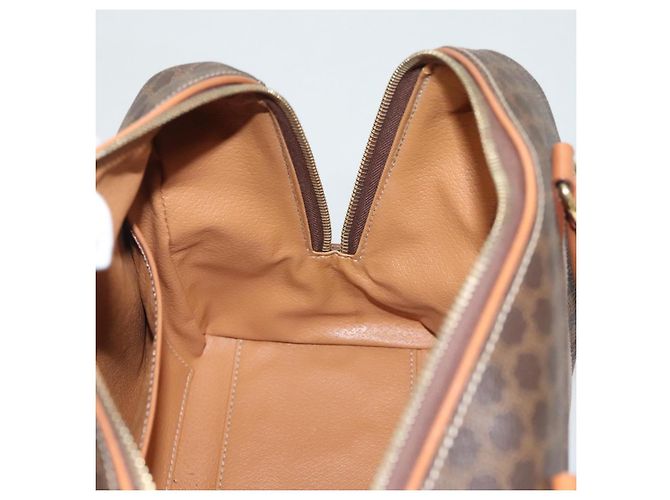 Céline Borsa a mano in tela Macadam CELINE in pelle PVC marrone oro Auth yk18442V D'oro - vista 21