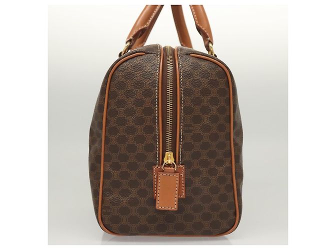 Céline Borsa a mano in tela Macadam CELINE in pelle PVC marrone oro Auth yk18442V D'oro - vista 4