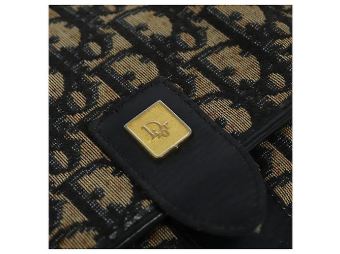 Borsa a spalla in tela Trotter Christian Dior blu navy oro Auth BD2178 D'oro - vista 17