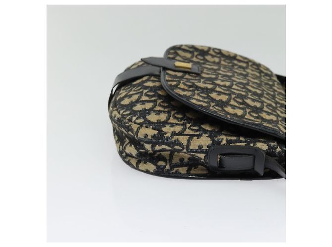 Borsa a spalla in tela Trotter Christian Dior blu navy oro Auth BD2178 D'oro - vista 4
