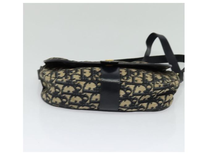 Borsa a spalla in tela Trotter Christian Dior blu navy oro Auth BD2178 D'oro - vista 5