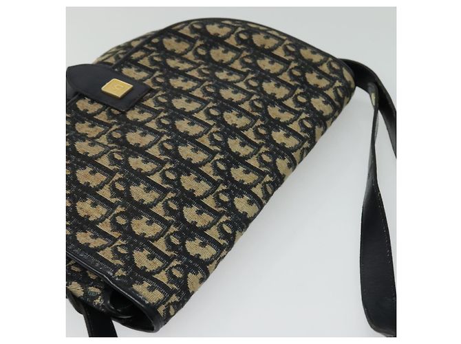 Borsa a spalla in tela Trotter Christian Dior blu navy oro Auth BD2178 D'oro - vista 6