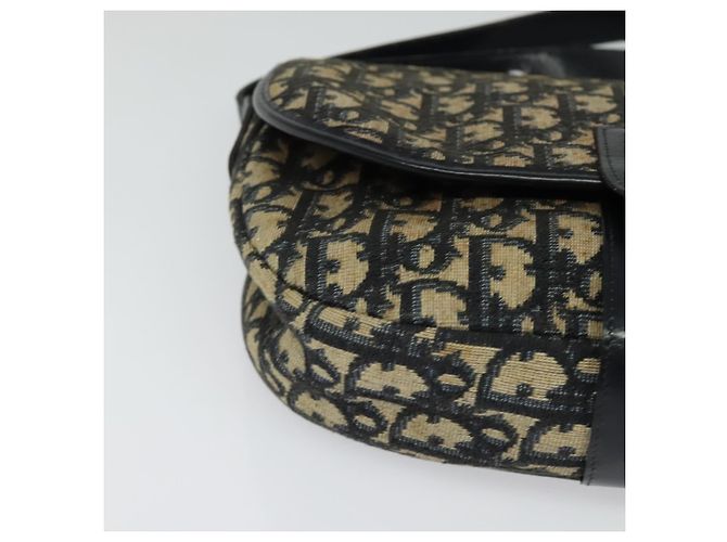 Borsa a spalla in tela Trotter Christian Dior blu navy oro Auth BD2178 D'oro - vista 9