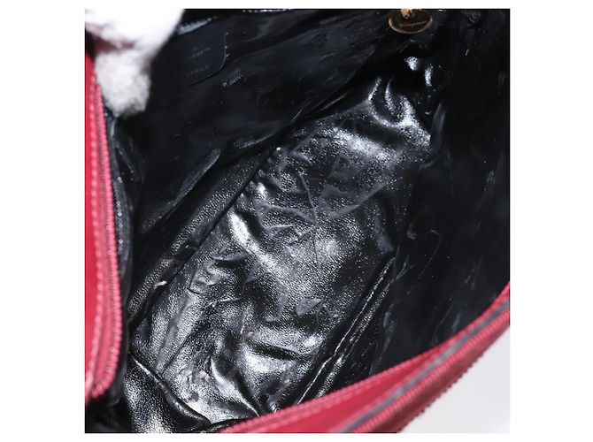 Borsa a spalla Vala in tela rossa e oro Auth BA2450 di Salvatore Ferragamo Rosso D'oro - vista 10