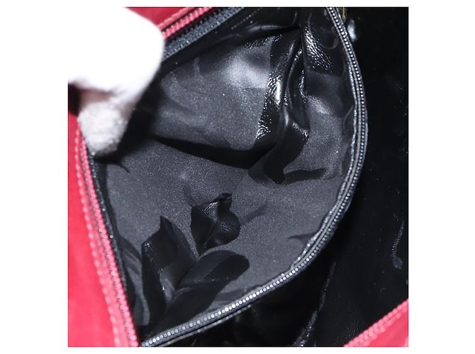 Borsa a spalla Vala in tela rossa e oro Auth BA2450 di Salvatore Ferragamo Rosso D'oro - vista 11