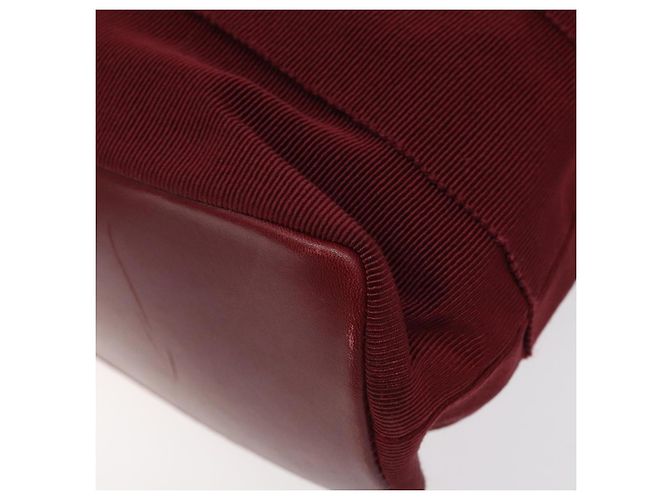 Borsa a spalla Vala in tela rossa e oro Auth BA2450 di Salvatore Ferragamo Rosso D'oro - vista 16