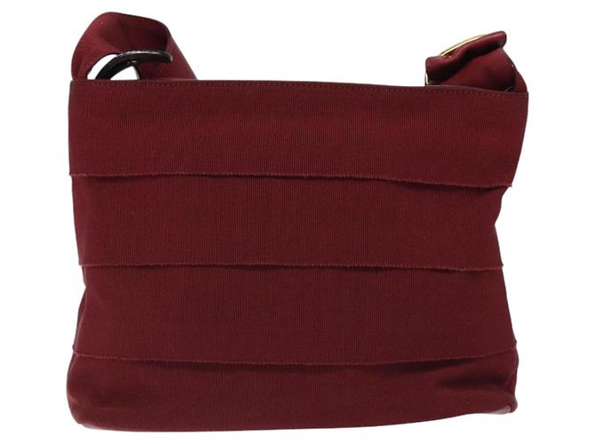 Borsa a spalla Vala in tela rossa e oro Auth BA2450 di Salvatore Ferragamo Rosso D'oro - vista 2