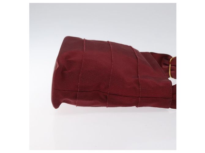 Borsa a spalla Vala in tela rossa e oro Auth BA2450 di Salvatore Ferragamo Rosso D'oro - vista 3