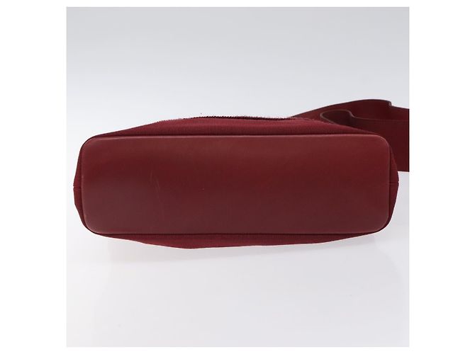 Borsa a spalla Vala in tela rossa e oro Auth BA2450 di Salvatore Ferragamo Rosso D'oro - vista 5