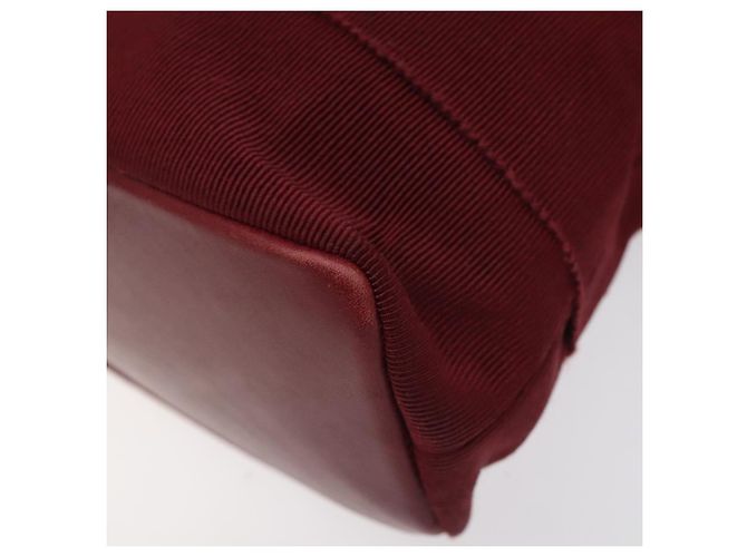 Borsa a spalla Vala in tela rossa e oro Auth BA2450 di Salvatore Ferragamo Rosso D'oro - vista 8