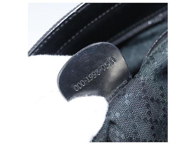 Borsa a mano in tela GUCCI Bamboo 2way Nera Argento 000 1998 0540 Auth BD2082 Nero - vista 12