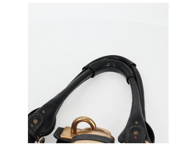Chloé Sac à main Chloe Paddington en cuir noir or argent Auth PP580V - vue 14