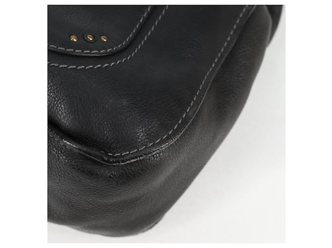 Chloé Sac à main Chloe Paddington en cuir noir or argent Auth PP580V - vue 15