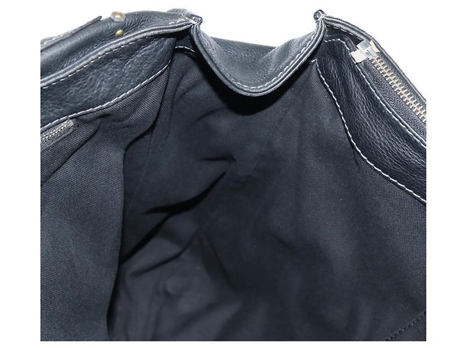 Chloé Sac à main Chloe Paddington en cuir noir or argent Auth PP580V - vue 21