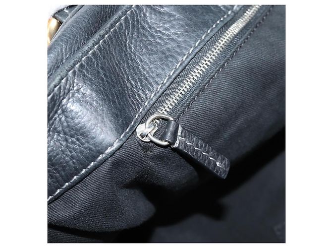 Chloé Sac à main Chloe Paddington en cuir noir or argent Auth PP580V - vue 25