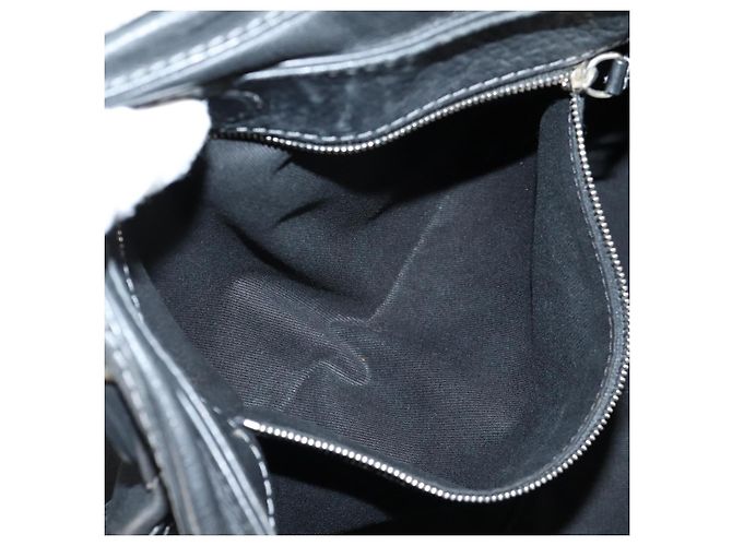 Chloé Sac à main Chloe Paddington en cuir noir or argent Auth PP580V - vue 26
