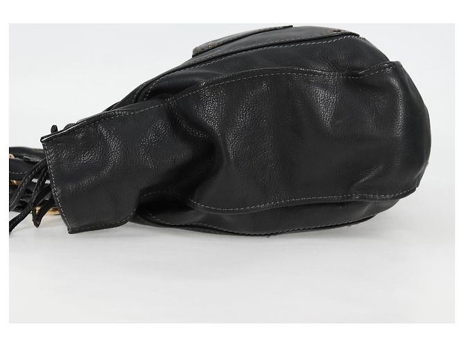 Chloé Sac à main Chloe Paddington en cuir noir or argent Auth PP580V - vue 3