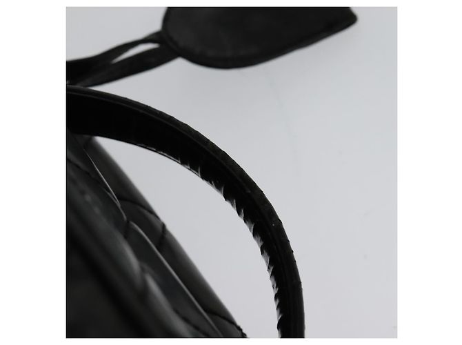 CHANEL Matelassé Vanity Pouch Smalto Nero Oro CC Auth bs26105 D'oro - vista 14