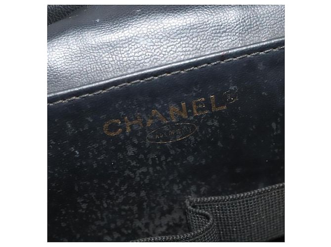 CHANEL Matelassé Vanity Pouch Smalto Nero Oro CC Auth bs26105 D'oro - vista 19