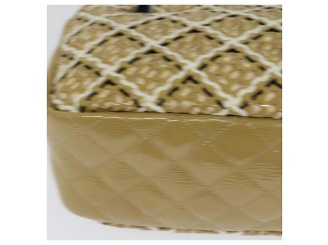 Borsa a Spalla con Catena CHANEL Smalto Beige CC Auth 125492 - vista 15